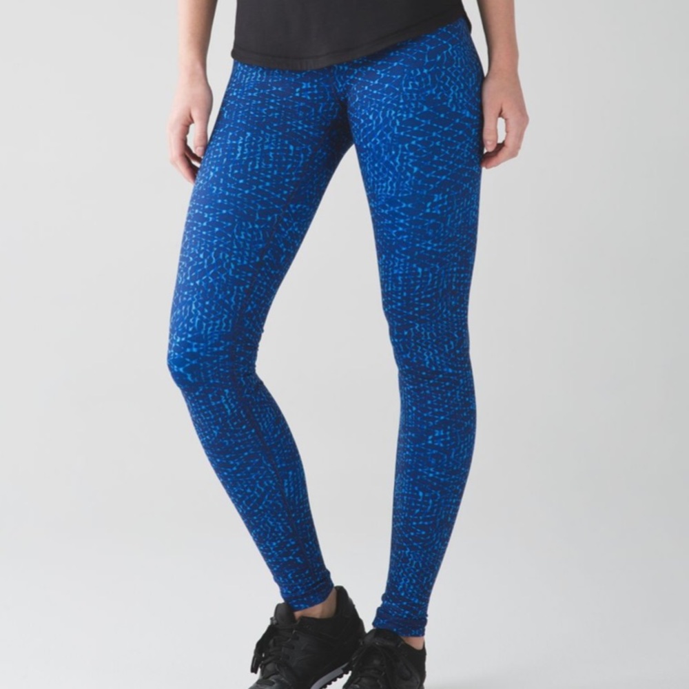 Lululemon Wunder Under Leggings Kayak Blue